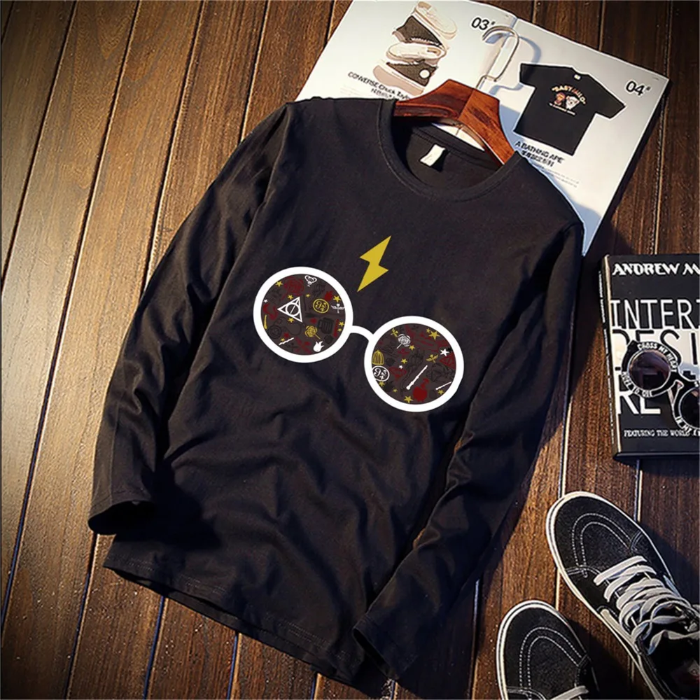 Pure Cotton T-Shirt Funny Harry Harajuku Aesthetics Potter Printed Long Sleeve Fashion Casual Tops & Tees Brand Unisex Clothing
Pure Cotton T-Shirt Funny Harry Harajuku Aesthetics Potter Printed Long Sleeve Fashion Casual Tops & Tees Brand Unisex Clothing
