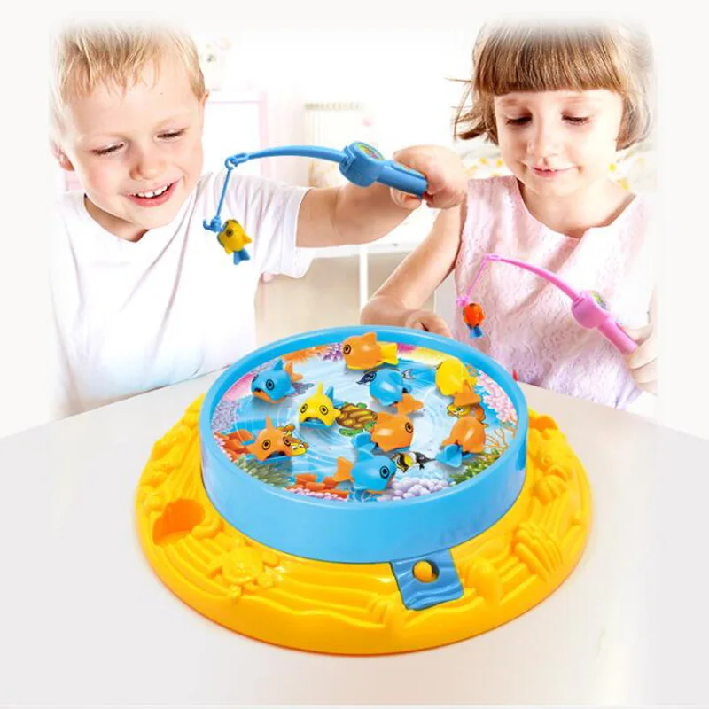 Children's cartoon simulation fishing music spinning magnetic fishing electric educational toys
Children's cartoon simulation fishing music spinning magnetic fishing electric educational toys