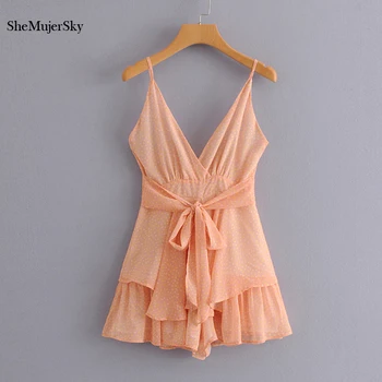 SheMujerSky Pink V-neck Sleeveless Playsuit Dot Print Spaghetti Strap One Piece Bandage Rompers Jumpsuits
SheMujerSky Pink V-neck Sleeveless Playsuit Dot Print Spaghetti Strap One Piece Bandage Rompers Jumpsuits