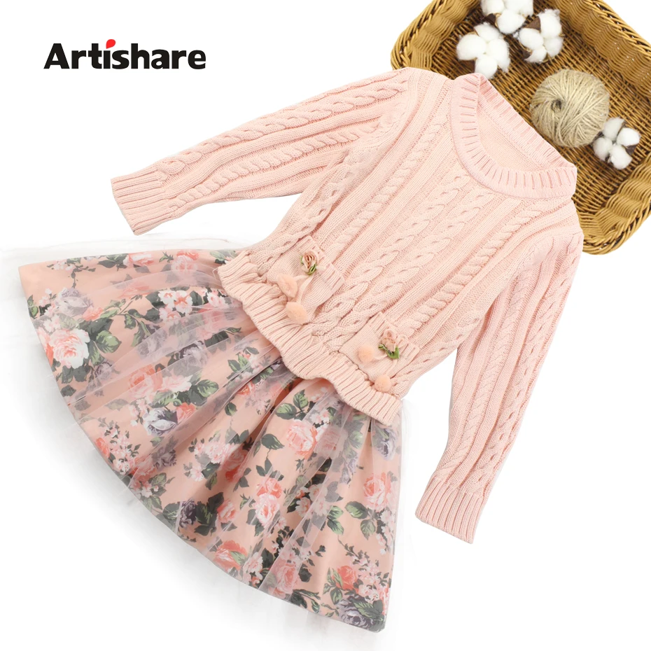 Kids Winter Warm Dress Girl Flower Pattern Girls Sweater Dresses Knitted Children Clothing Party Wear Dress For Girls 8 10 12 14
Kids Winter Warm Dress Girl Flower Pattern Girls Sweater Dresses Knitted Children Clothing Party Wear Dress For Girls 8 10 12 14
