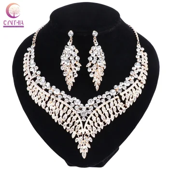 Fashion Bridal Jewelry Sets Wedding Engagement Necklace Earring for Bride Party Costume Accessories Indian Jewellery Sets Women
Fashion Bridal Jewelry Sets Wedding Engagement Necklace Earring for Bride Party Costume Accessories Indian Jewellery Sets Women