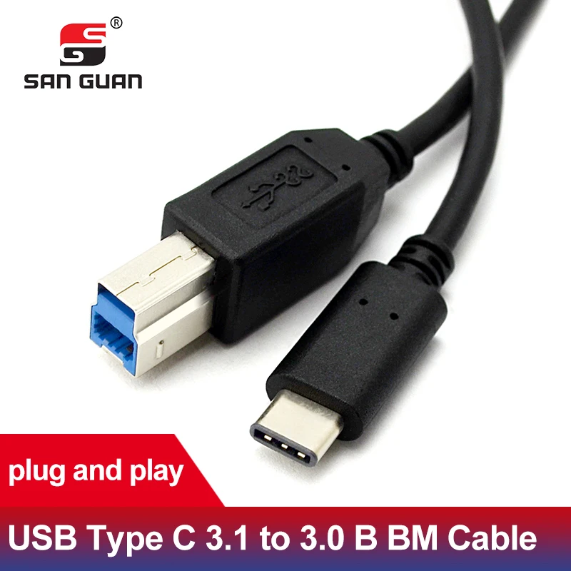 1M USB Type C 3.1 to 3.0 B BM Cable Data Transmission USB C to USB 3.0 B Connector for USB C Phone Mac Pro Printer Disk Scanner
1M USB Type C 3.1 to 3.0 B BM Cable Data Transmission USB C to USB 3.0 B Connector for USB C Phone Mac Pro Printer Disk Scanner
