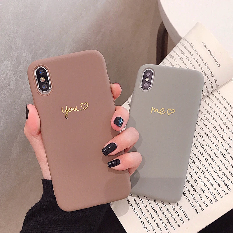 Simple Gold You Me Brown Grey Phone Case For iPhone X XS Max XR Soft TPU Cover For iPhone 7 8 6 6s Plus Cover Fashion Matte Soft
Simple Gold You Me Brown Grey Phone Case For iPhone X XS Max XR Soft TPU Cover For iPhone 7 8 6 6s Plus Cover Fashion Matte Soft