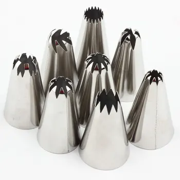 8Pcs Big Size Russian Pastry Icing Piping Nozzles Stainless Steel Decorating Tip Cake Cupcake Decorator Rose Accessories Kitchen
8Pcs Big Size Russian Pastry Icing Piping Nozzles Stainless Steel Decorating Tip Cake Cupcake Decorator Rose Accessories Kitchen