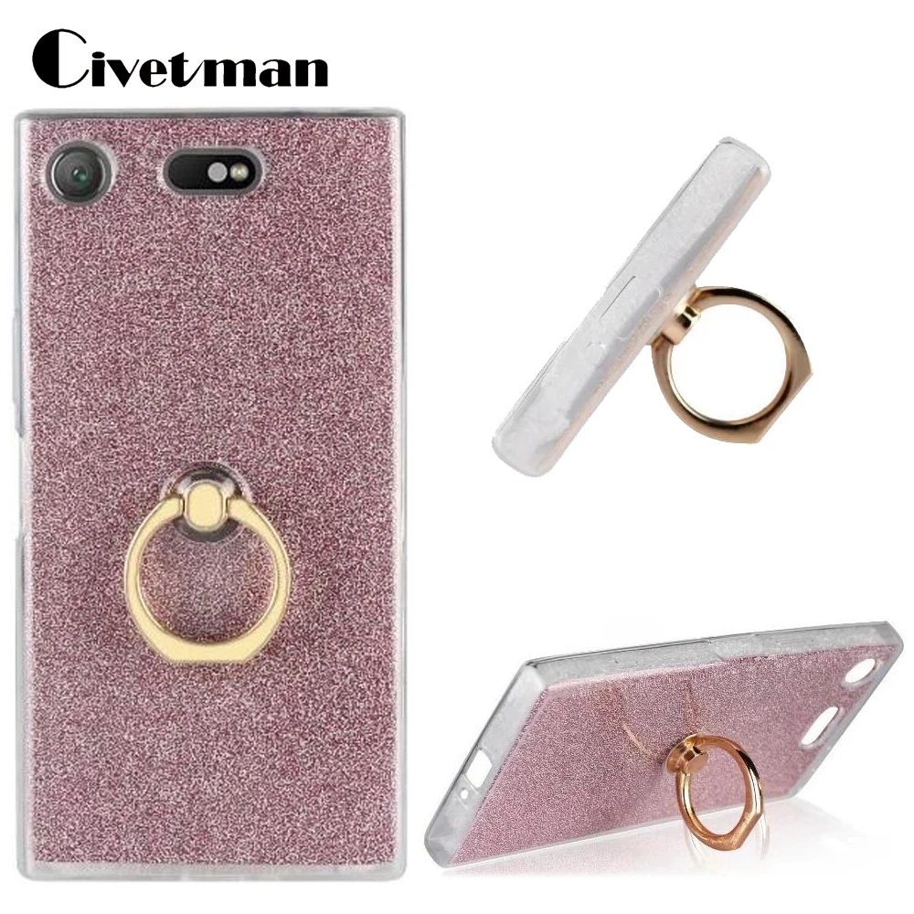 Cover Phone Case For Sony Xperia XZ1 Compact G8441 4.6" MINI TPU Silicone Protection Shell Shine Flash Glitter Powder Ring Stent
Cover Phone Case For Sony Xperia XZ1 Compact G8441 4.6" MINI TPU Silicone Protection Shell Shine Flash Glitter Powder Ring Stent