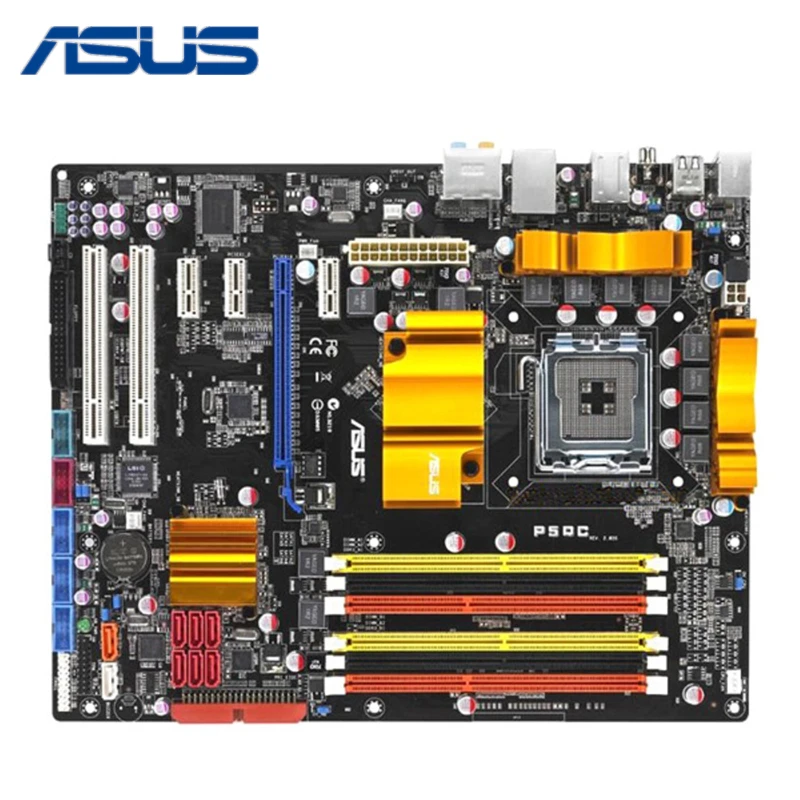 Материнская плата DDR2 / DDR3 LGA 775 для ASUS P5QC материнская настольного компьютера Intel P45