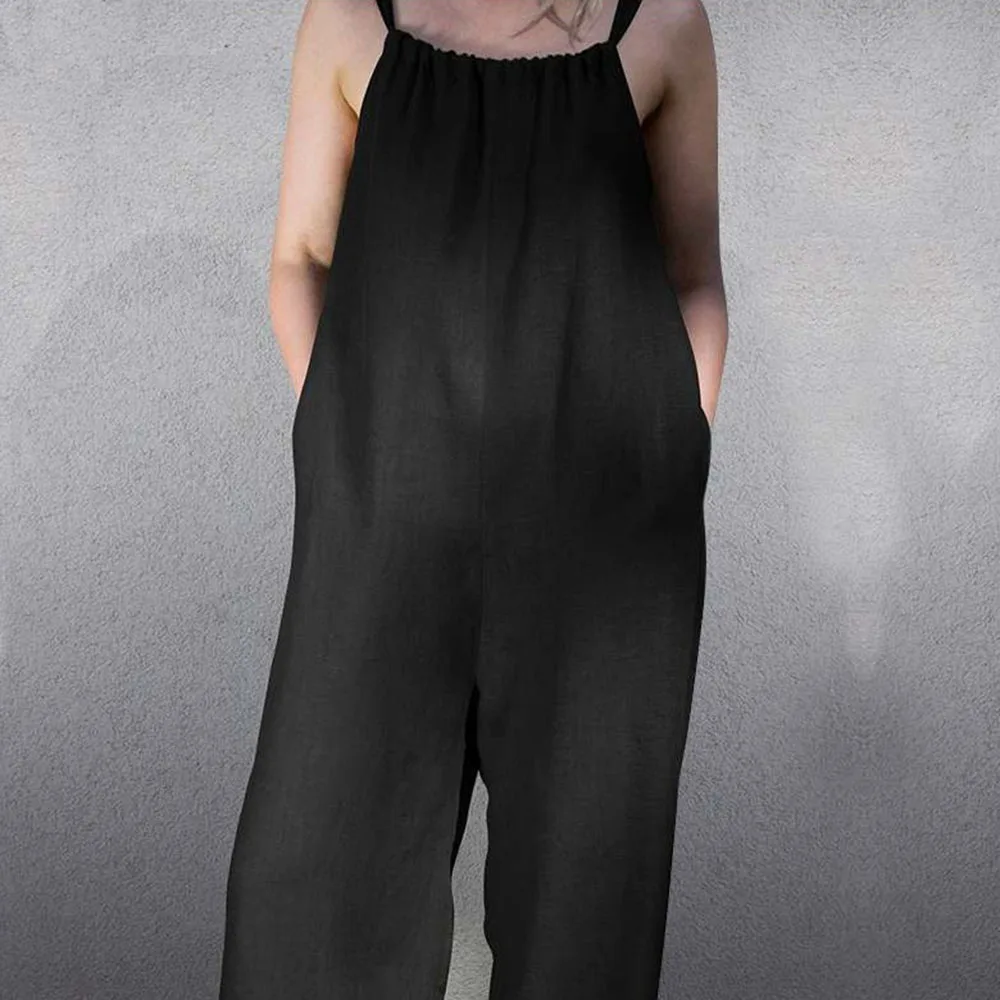 Women Solid Rompers Fashion Pocket Sashes Casual Wide Leg Jumpsuits Women Summer Long Overalls Loose Lady Streetwear Vestido H30
Women Solid Rompers Fashion Pocket Sashes Casual Wide Leg Jumpsuits Women Summer Long Overalls Loose Lady Streetwear Vestido H30