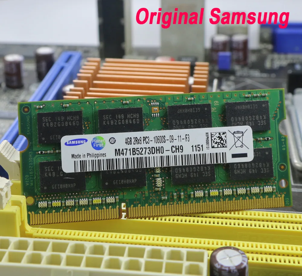 

Original Samsung Laptop memory DDR3 DDR2 4GB 2GB 1GB 1066 1333 1600 MHz PC3-10600 8500 12800 notebook RAM 10600S 2G 4G 8gb 8g 1g