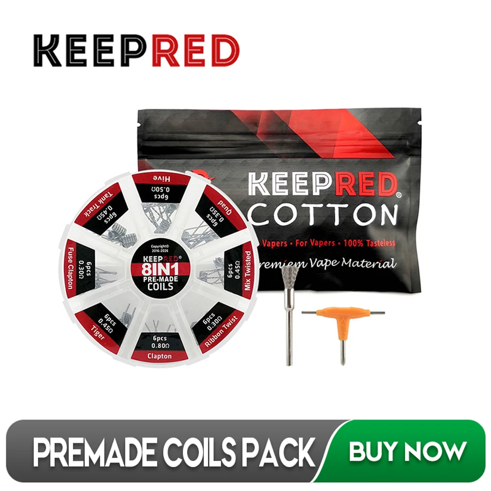 KEEPRED 8 in 1 Prebuilt Clapton Coil Tiger Quad Hive Fuse Alien Clapton Coil Cotton Electronic Cigarette vape Bacon Tool Kit
KEEPRED 8 in 1 Prebuilt Clapton Coil Tiger Quad Hive Fuse Alien Clapton Coil Cotton Electronic Cigarette vape Bacon Tool Kit
