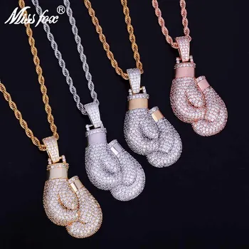 MISSFOX Hip Hop Gold Pairs Of Boxing Gloves Personalized Iced Out Pendant 24k Gold Plated AAA CZ Men Gem Necklaces Pendants
MISSFOX Hip Hop Gold Pairs Of Boxing Gloves Personalized Iced Out Pendant 24k Gold Plated AAA CZ Men Gem Necklaces Pendants