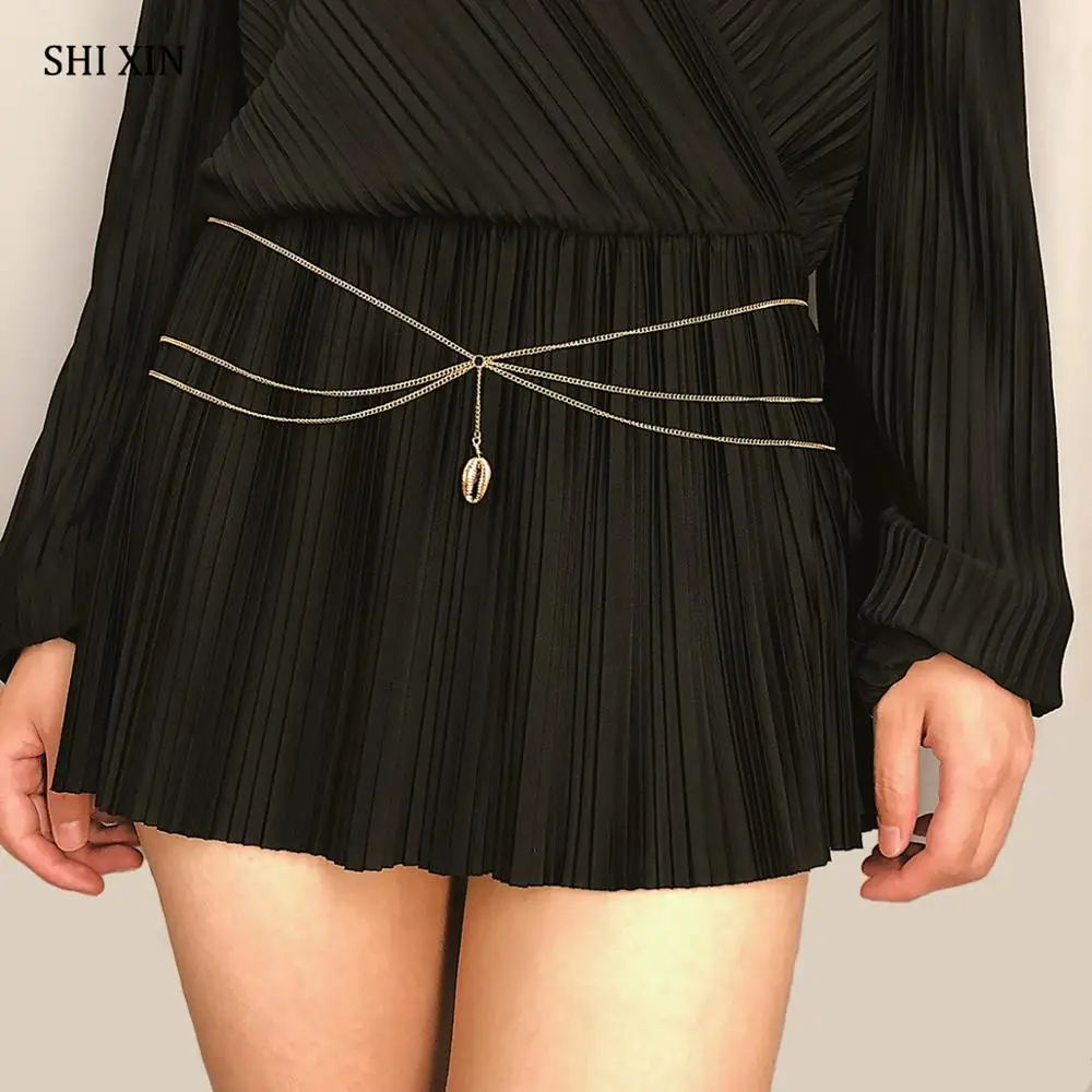 SHIXIN Charm Simple Multi Layer Waist Chain with Shell Pendant Belly Chain Trendy Chain Belt For Women Waist Belt Female Jewelry
SHIXIN Charm Simple Multi Layer Waist Chain with Shell Pendant Belly Chain Trendy Chain Belt For Women Waist Belt Female Jewelry