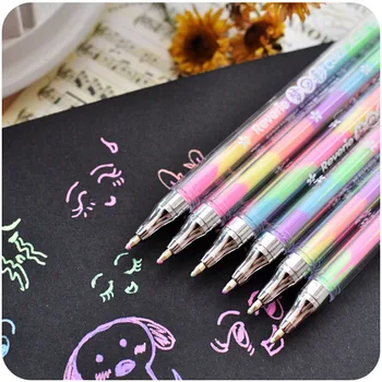 New Highlighter pen 6 colors Creative Trends paintball Marker Pen Colorful Writing Painting Pens Office School Supplies Gift
New Highlighter pen 6 colors Creative Trends paintball Marker Pen Colorful Writing Painting Pens Office School Supplies Gift