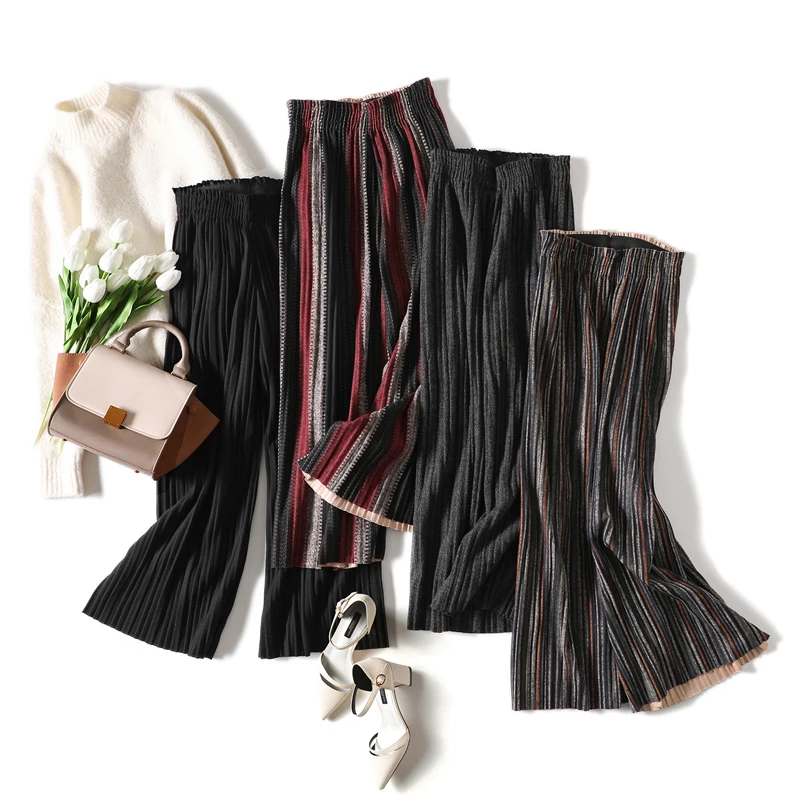 Woolen Wide Leg Pant Drape Harem pant Women Elastic Waist Pleated Trousers Pleated Pant Thick Flared Pant 2020 New Winter
Woolen Wide Leg Pant Drape Harem pant Women Elastic Waist Pleated Trousers Pleated Pant Thick Flared Pant 2020 New Winter