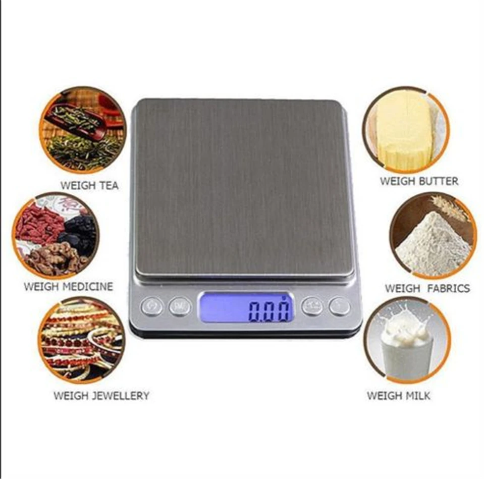 500g x 0 01g Портативный мини электронные кухонные весы карманные чехол Почтовый
