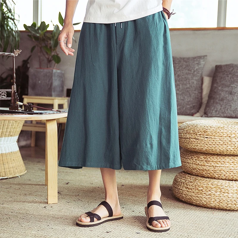 4 Colors Men Skirts Pants Summer Casual Loose Wide Leg Pant Male Women Cotton Linen Skirt Trousers Travel Harem Pant
4 Colors Men Skirts Pants Summer Casual Loose Wide Leg Pant Male Women Cotton Linen Skirt Trousers Travel Harem Pant