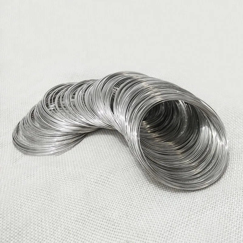 Beading /& Craft 20 Loops Bracelet Memory Wire 55mm Silver Tone Jewellery Making