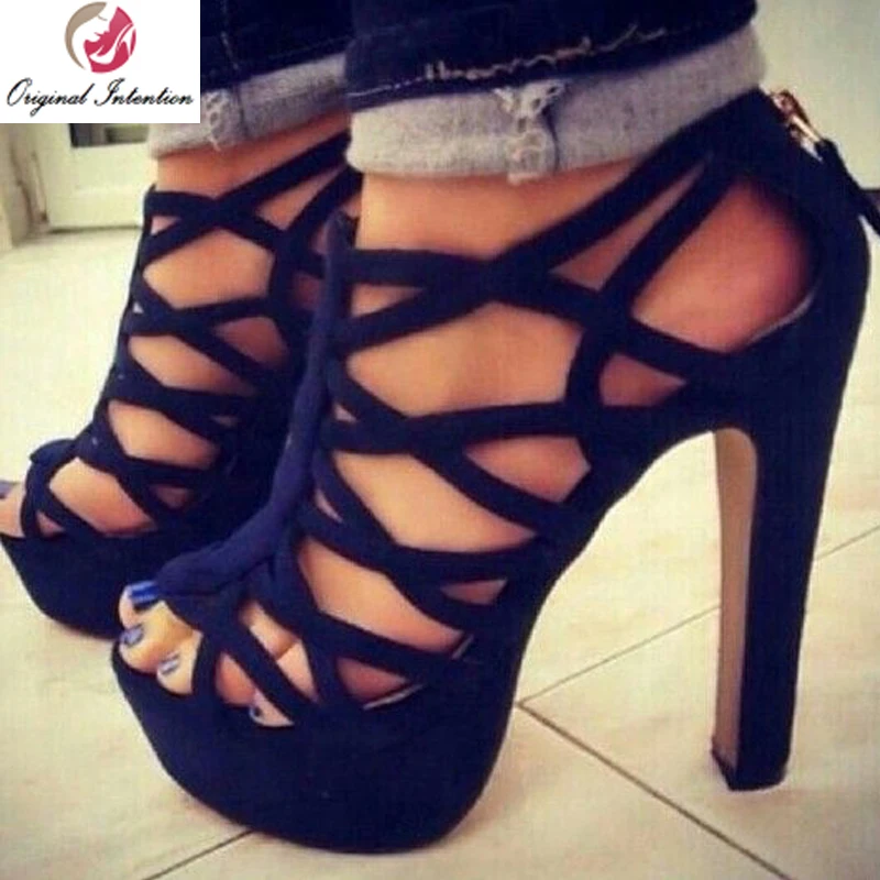 Original Intention Fashion Women Sandals Summer Platform High Heels Shoes Woman Thick Heel Open Toe Sandalias Mujer Black Size15
Original Intention Fashion Women Sandals Summer Platform High Heels Shoes Woman Thick Heel Open Toe Sandalias Mujer Black Size15
