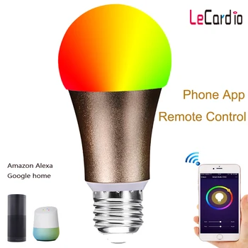 RGB Smart LED WiFi Bulb E26 E27 Dimmable Party Magic Light Bulbs Smart Home Light Bulb Voice Remote Lamp Compatible APP Assistan
RGB Smart LED WiFi Bulb E26 E27 Dimmable Party Magic Light Bulbs Smart Home Light Bulb Voice Remote Lamp Compatible APP Assistan