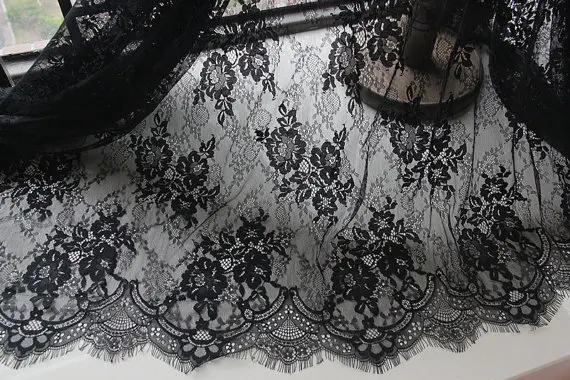 Black Chantilly Eyelash Lace Fabric for Bridal Dress, Bridal Veil Lace, Wedding Dress Soft Eyelash French Lace Fabric
Black Chantilly Eyelash Lace Fabric for Bridal Dress, Bridal Veil Lace, Wedding Dress Soft Eyelash French Lace Fabric