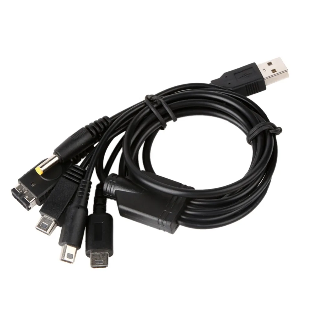 SOONHUA Black 1.2m 5 In 1 USB Charger Charging Cable Cord Support Windows 7 8 XP 98SE For Nintendo New 3DS 2DS GBA SP Sony PSP
SOONHUA Black 1.2m 5 In 1 USB Charger Charging Cable Cord Support Windows 7 8 XP 98SE For Nintendo New 3DS 2DS GBA SP Sony PSP