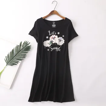 New Nightgown Plus Size Woman Night Sleepwear Short Sleeve Knitted Cotton Household Clothes Night Dress Sleep Wear Home Clothing
New Nightgown Plus Size Woman Night Sleepwear Short Sleeve Knitted Cotton Household Clothes Night Dress Sleep Wear Home Clothing