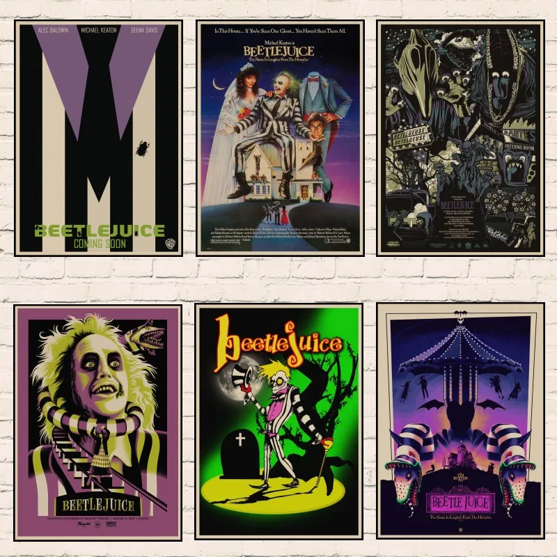Beetlejuice Classic Horror Movie Poster Wall Art Picture Kraft Paper Posters Bar Room Decoration Home Decor 1001
Beetlejuice Classic Horror Movie Poster Wall Art Picture Kraft Paper Posters Bar Room Decoration Home Decor 1001