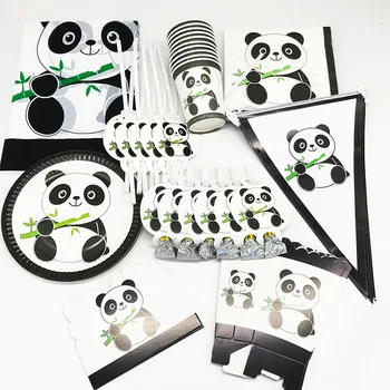 89pcs/pack Panda theme disposable tableware set plates cups napkins straws Panda banner baby shower birthday party decoration
89pcs/pack Panda theme disposable tableware set plates cups napkins straws Panda banner baby shower birthday party decoration