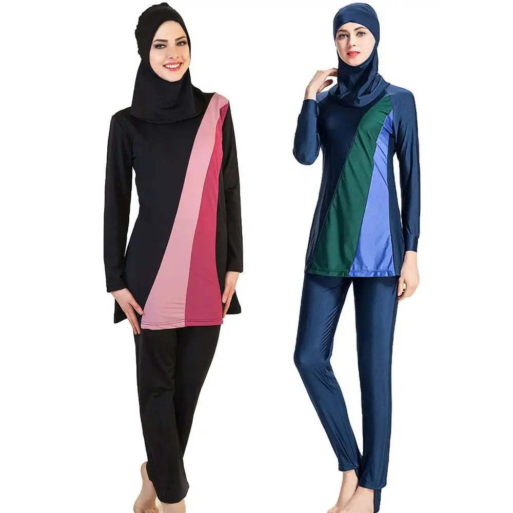 Modest Women Muslim Swimsuit Full Cover Swimwear Islamic Burkini Beachwear Swimwear Arab 3 PCS Patchwork Bathing Suits Casual
Modest Women Muslim Swimsuit Full Cover Swimwear Islamic Burkini Beachwear Swimwear Arab 3 PCS Patchwork Bathing Suits Casual