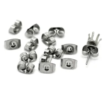 100Pcs 7x4/6x5mm Stainless Steel Flower Butterfly Earplugs Earrings Back For Jewelry Findings DIY Jewelry Making Accessories
100Pcs 7x4/6x5mm Stainless Steel Flower Butterfly Earplugs Earrings Back For Jewelry Findings DIY Jewelry Making Accessories