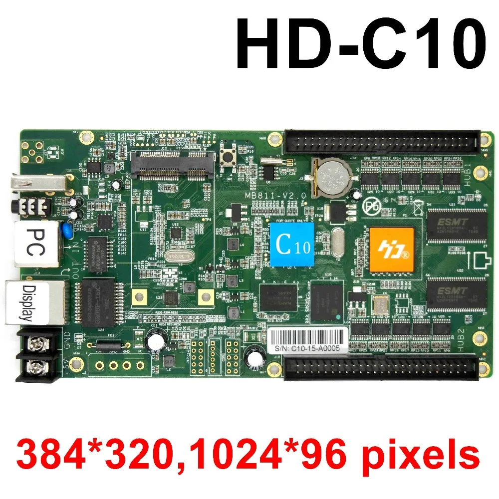 HD-C15 USB + Ethernet Port Asynchronous control Full color display Video LED control card 320*384 pixels U disk controller
HD-C15 USB + Ethernet Port Asynchronous control Full color display Video LED control card 320*384 pixels U disk controller