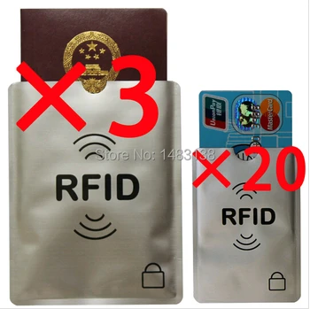 20 + 3 pcs RFID Blocking ID Credit Card & Passport Secure Aluminum Sleeve Protector holder Free shipping
20 + 3 pcs RFID Blocking ID Credit Card & Passport Secure Aluminum Sleeve Protector holder Free shipping
