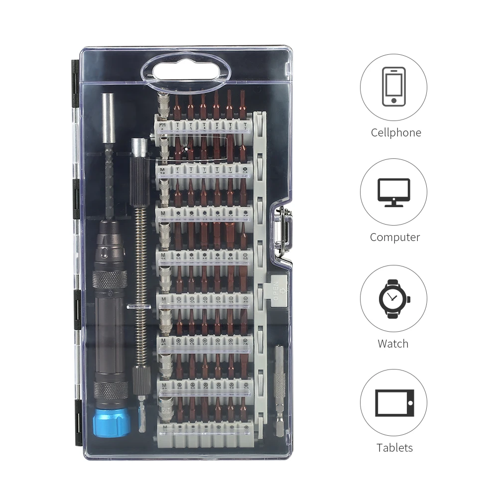 65 in 1 Multi-functional Precision Telecommunication Tool Torx Hex Screwdrivers Set Repair Tools Kit for Cellphone Laptop | Инструменты