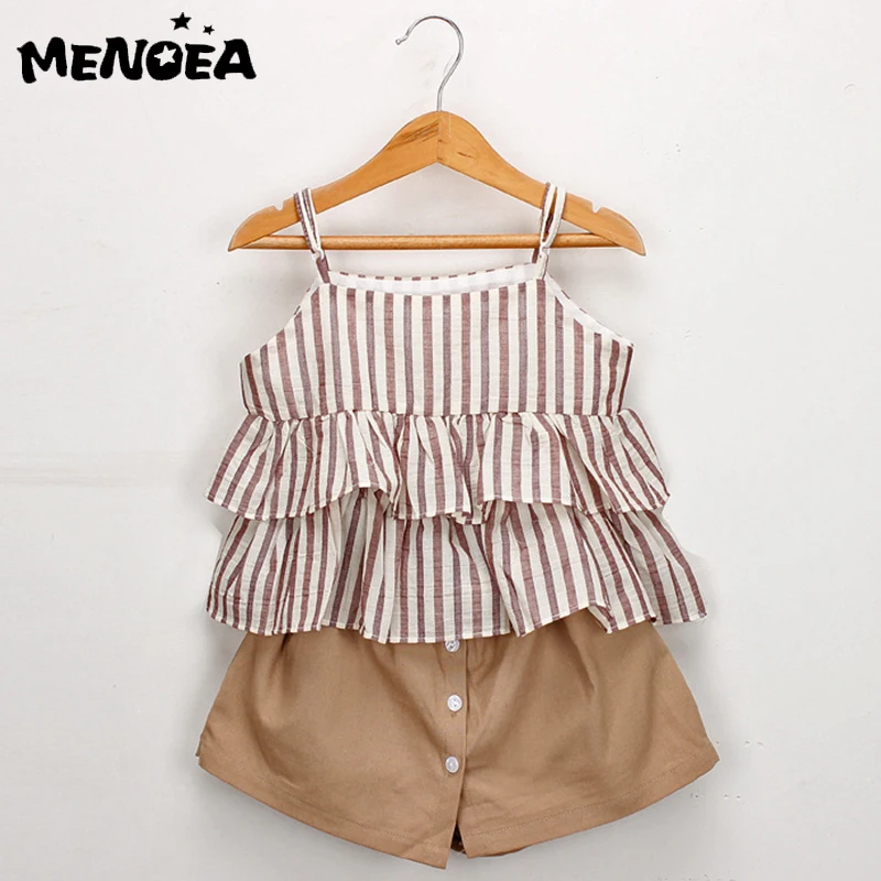 Menoea Girls Clothes Sets Summer Striped Shoulder Off Vest Shorts 2pcs Cotton Clothing Set Kids Girl Fashion Clothes Kids Suit
Menoea Girls Clothes Sets Summer Striped Shoulder Off Vest Shorts 2pcs Cotton Clothing Set Kids Girl Fashion Clothes Kids Suit