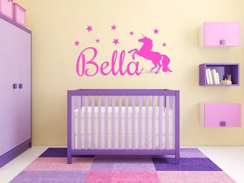 Unicorn Star Girls Room Wall Stickers Decor Customized Name Monogram Wall Decal Hot Selling Wall Tattoo High Quality Mural SA589
Unicorn Star Girls Room Wall Stickers Decor Customized Name Monogram Wall Decal Hot Selling Wall Tattoo High Quality Mural SA589