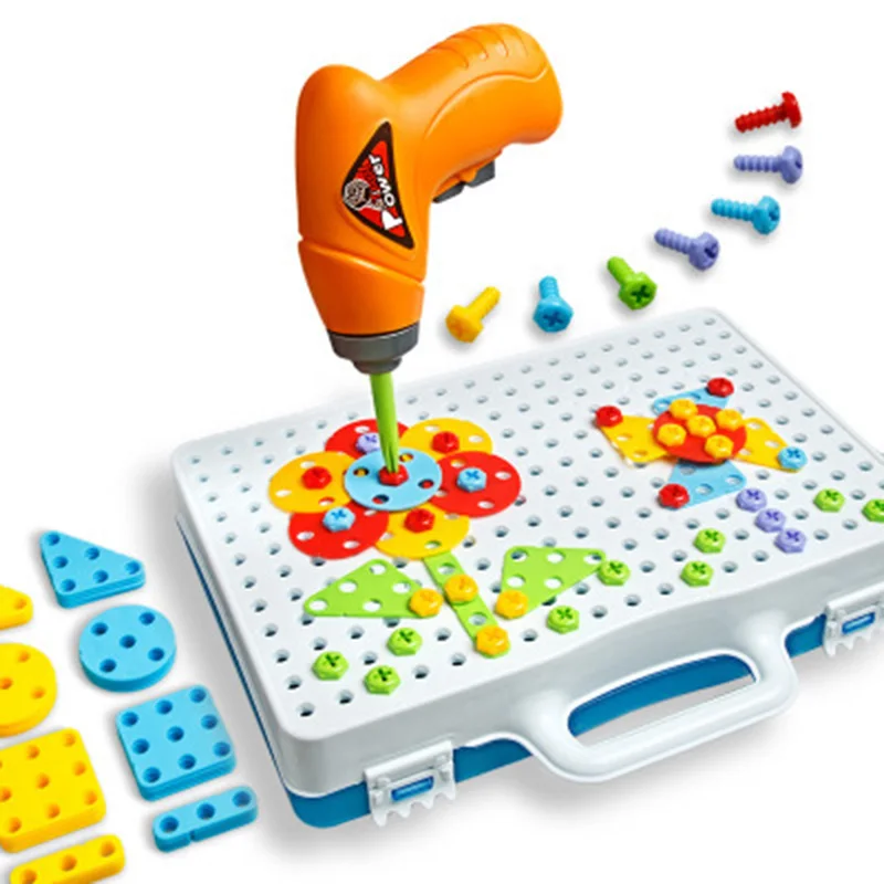 Children's toy electric drill nut disassembly and assembly paired tool table to disassemble and assemble screws and puzzle toys
Children's toy electric drill nut disassembly and assembly paired tool table to disassemble and assemble screws and puzzle toys