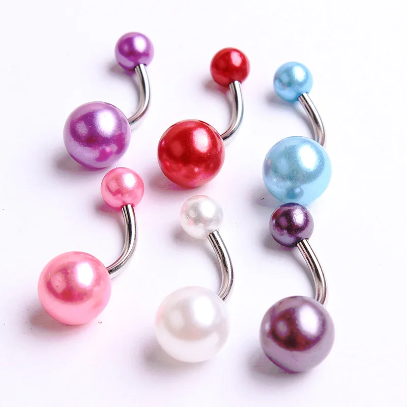 LE SKY Double Imitation Pearl Ball Belly Button Rings Surgical Stainless Steel Body Piercing Jewelry Navel Ring
LE SKY Double Imitation Pearl Ball Belly Button Rings Surgical Stainless Steel Body Piercing Jewelry Navel Ring