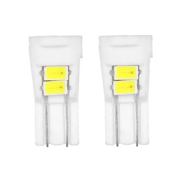 

2Pcs T10 3W 6-LED 8000K 194 SMD 5730 Ceramics Light Cold White 200lm - White + Yellow