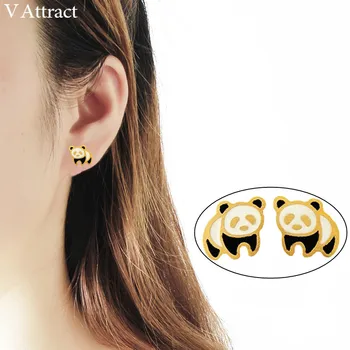 V Attract 10pairs Trendy Women Jewelry Stainless Steel Panda Enamel Stud Earrings Valentine's Day Gift Bijoux Femme
V Attract 10pairs Trendy Women Jewelry Stainless Steel Panda Enamel Stud Earrings Valentine's Day Gift Bijoux Femme