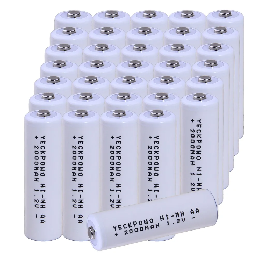 Real capacity! 35 pcs AA 1.2V NIMH AA rechargeable battery 2000mah for camera razor toy remote control flashlight yeckpowo brand
Real capacity! 35 pcs AA 1.2V NIMH AA rechargeable battery 2000mah for camera razor toy remote control flashlight yeckpowo brand