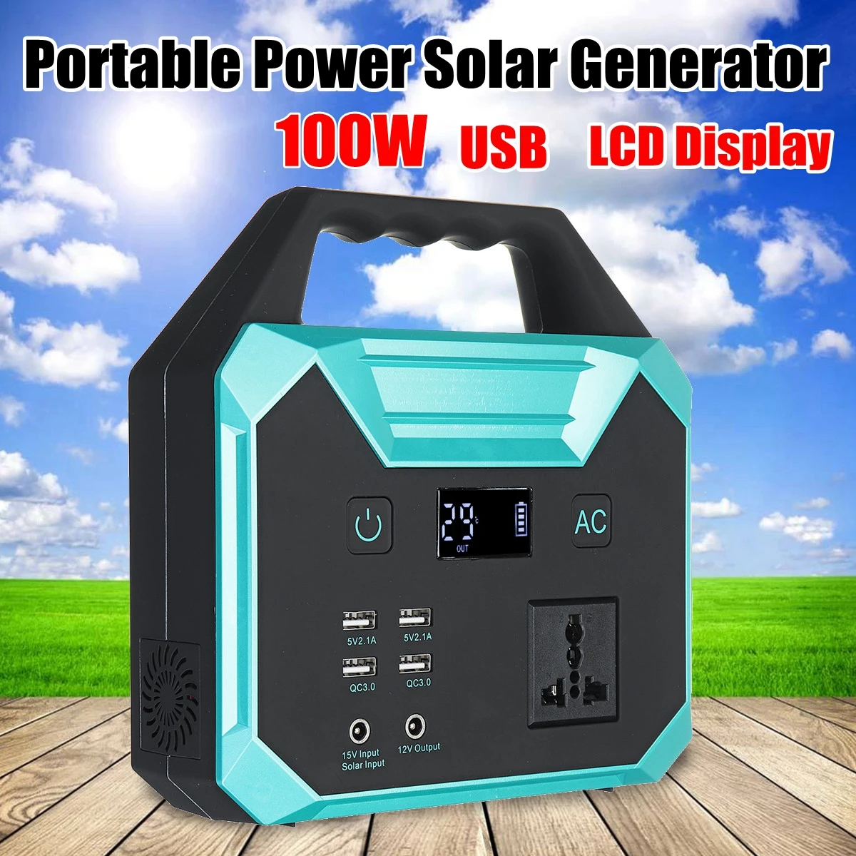 EU US 250Wh 100W Inverter Portable Solar Generator Power Supply Energy Power Storage Home Outdoor Generation USB LCD Display
EU US 250Wh 100W Inverter Portable Solar Generator Power Supply Energy Power Storage Home Outdoor Generation USB LCD Display