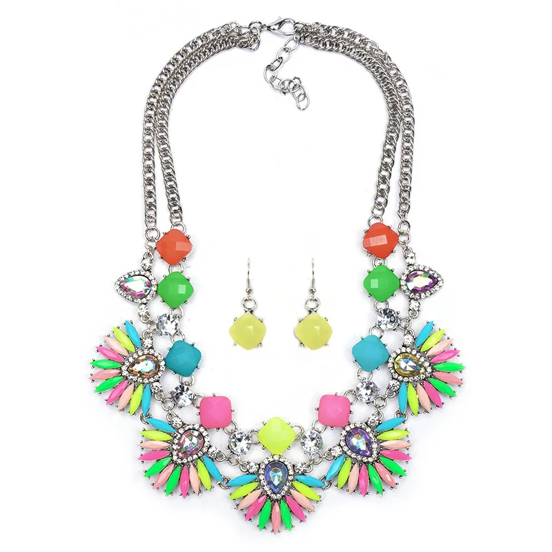 2016 Fashion Women Necklaces Collier Femme Bib Collar Choker Maxi Gem Crystal Luxury Statement Pendant Accessories
2016 Fashion Women Necklaces Collier Femme Bib Collar Choker Maxi Gem Crystal Luxury Statement Pendant Accessories