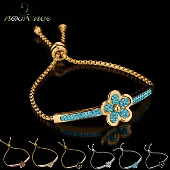 Nextvance Flower Clear CZ Bracelet & Bangles Rhinestone Bar Adjustable Slide Bracelet Girlfriend Gift Romantic Fashion Jewelry
Nextvance Flower Clear CZ Bracelet & Bangles Rhinestone Bar Adjustable Slide Bracelet Girlfriend Gift Romantic Fashion Jewelry