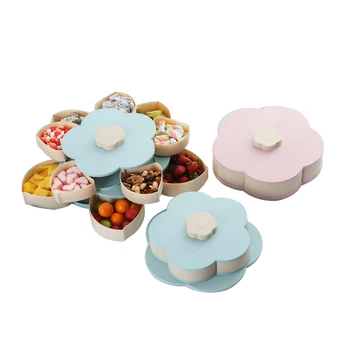 2019 New Hot Double Dried Fruit Storage Box Petal Fruit plate candy Storage box 10-grid nut snack Rotating Christmas organizer
2019 New Hot Double Dried Fruit Storage Box Petal Fruit plate candy Storage box 10-grid nut snack Rotating Christmas organizer