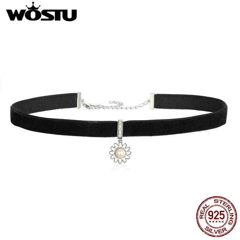 WOSTU New Arrival 100% 925 Sterling Silver Daisy Flower Trendy Choker Necklace For Women Fashion Jewelry 31cm+7cm CQA011
WOSTU New Arrival 100% 925 Sterling Silver Daisy Flower Trendy Choker Necklace For Women Fashion Jewelry 31cm+7cm CQA011