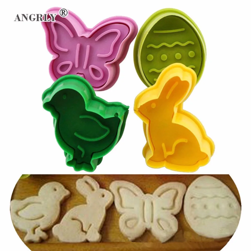 4pcs/lot Animal Shape Easter Cookie Plunger Cake Decoration Mold Pastry Cookies Cutter Baking Mould Fondant Sugar Craft Mold
4pcs/lot Animal Shape Easter Cookie Plunger Cake Decoration Mold Pastry Cookies Cutter Baking Mould Fondant Sugar Craft Mold