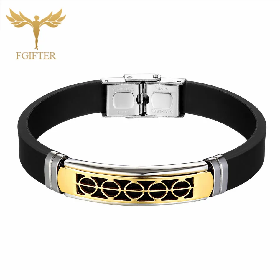 Fashion Black Bracelet Men Jewelry Gold Stainless Steel Accessories Male Bracelet Punk Casual Men's Jewelry
Fashion Black Bracelet Men Jewelry Gold Stainless Steel Accessories Male Bracelet Punk Casual Men's Jewelry