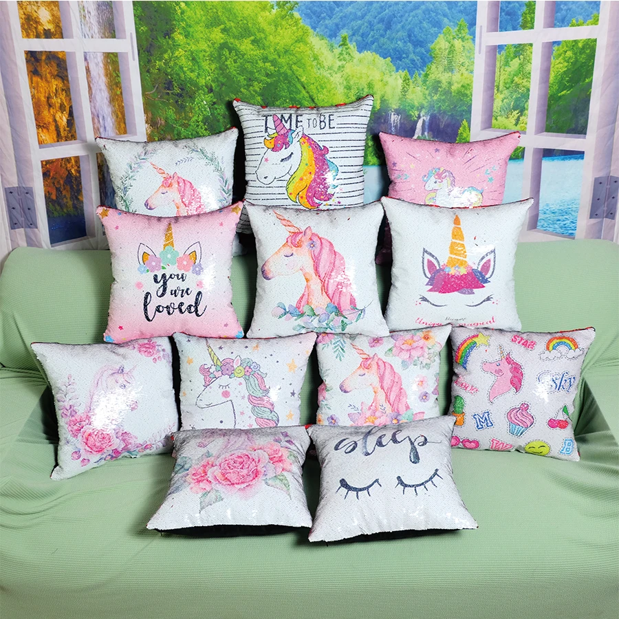 Peiyuan Unicorn Mermaid Sequin Cushion Cover Magical Shining Pillowcase Color Changing Reversible Patchwork Decorative Pillow
Peiyuan Unicorn Mermaid Sequin Cushion Cover Magical Shining Pillowcase Color Changing Reversible Patchwork Decorative Pillow