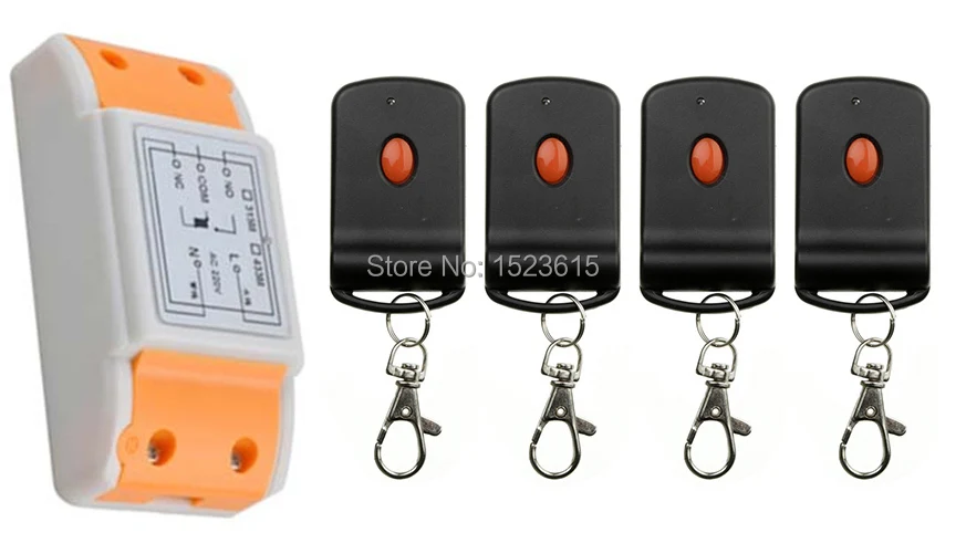 AC220V 1CH 10A RF Wireless Remote Control Switch System teleswitch 4 transmitter & 1 receiver relay Receiver Smart Home Switch
AC220V 1CH 10A RF Wireless Remote Control Switch System teleswitch 4 transmitter & 1 receiver relay Receiver Smart Home Switch