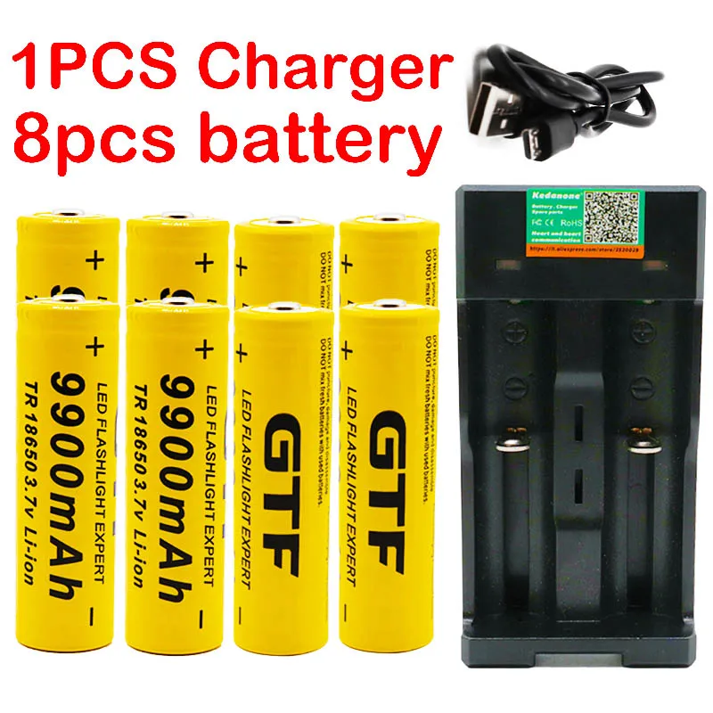New 18650 battery 3.7V 9900mAh rechargeable lion battery for Led flash light battery 18650 battery Wholesale + USB charger
New 18650 battery 3.7V 9900mAh rechargeable lion battery for Led flash light battery 18650 battery Wholesale + USB charger