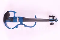 5 strings 4/4 Electric Violin Silent Pickup Fine tone parts include New Golden Color #8-15 blue color